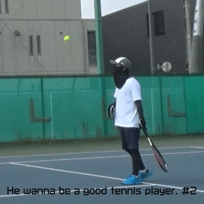 He wanna be a good tennis player. #2