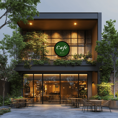 Chill Time at an Asian Café