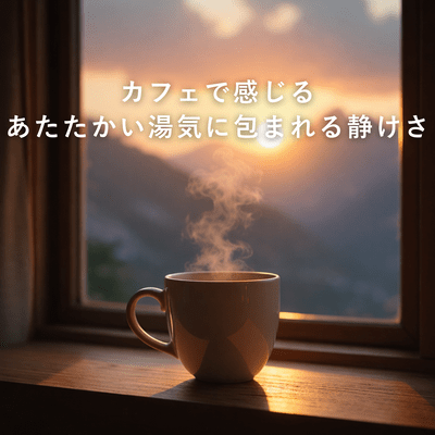 Feel the tranquility of a cafe surrounded by warm steam