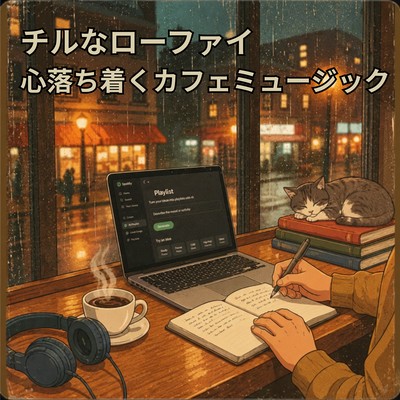 Chill lo-fi, calming cafe music