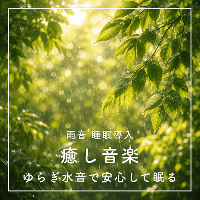 Rain sounds for sleep induction, soothing music, gently fluctuating water sounds for peaceful sleep.