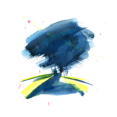 Behind the Town in Blue