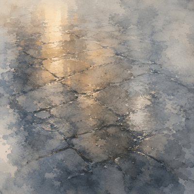 Echoes of Rain on Cobblestones