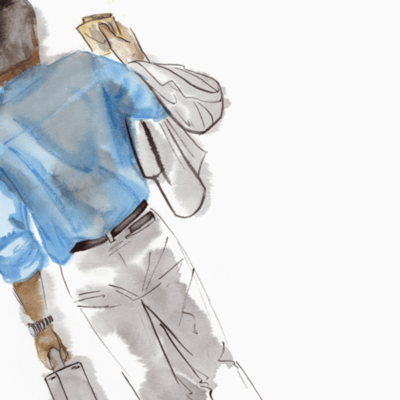 Man to polish the sky