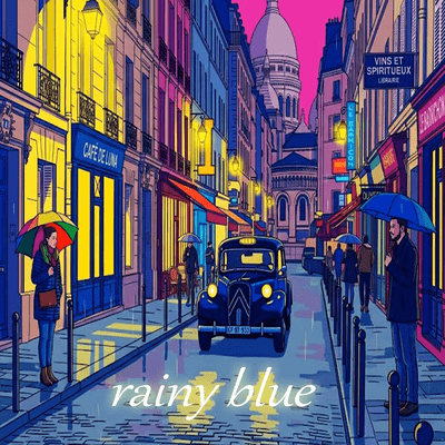 rainy blue
