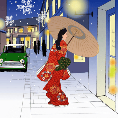 a happy winter day