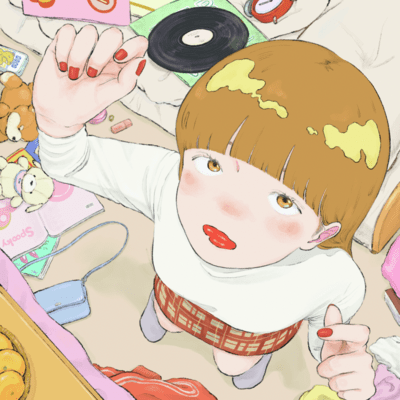 Let's dance, mole on cheek and tear bag