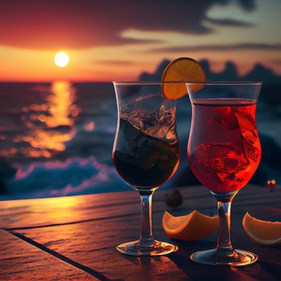 Red White Sunset