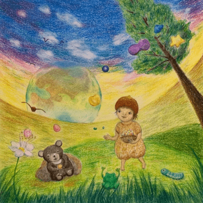 A fairy handing out candy