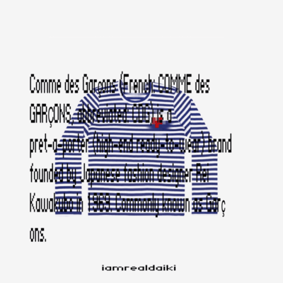COMME des GARÇONS