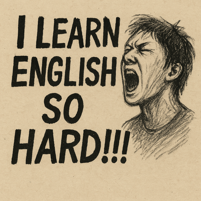 I learn English