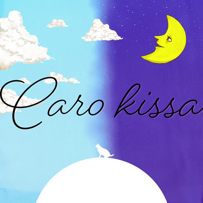 The sky, the moon, and the cat.