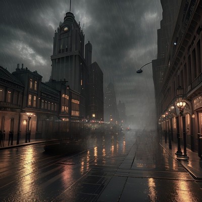 rainy city