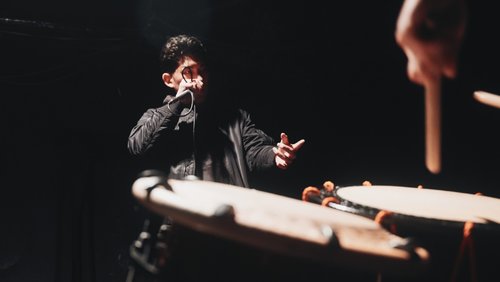 Takaki on the microphone