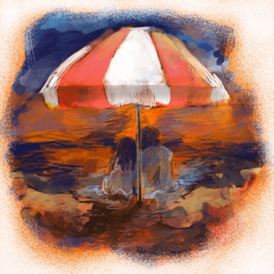 Sea breeze and Sunset