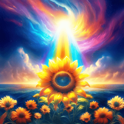 Lady in Soft Rainbow