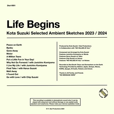 Life Begins Selected Ambient Sketches 2023 / 2024