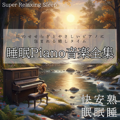 Sleep Piano Music Collection - Healing Time Enveloped by the Murmur of a River and Gentle Piano - Super Relaxing Sleep