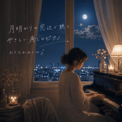 Gentle Healing Piano Melodies by the Moonlit Window