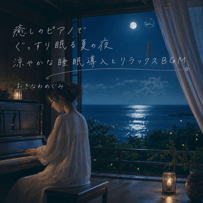 A Refreshing Summer Night of Deep Sleep with Soothing Piano - Relaxing BGM for Sleep Induction and Relaxation