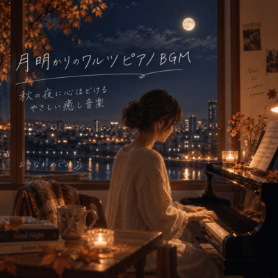 Moonlit Waltz Piano Background Music - Gentle Healing Music for a Relaxing Autumn Night