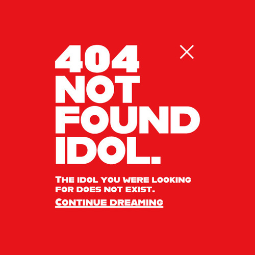 404 Not Found Idol