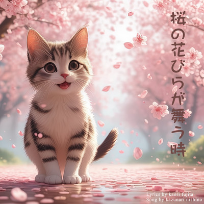 When cherry blossom petals fluttering