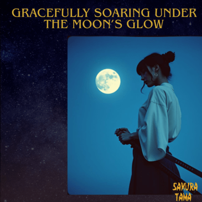 Gracefully soaring under the moon's glow
