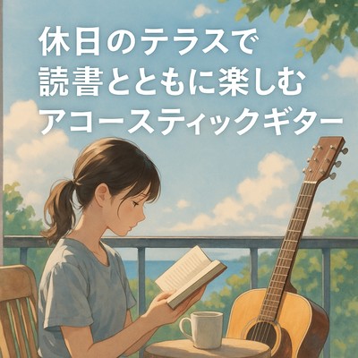 Acoustic Guitar for Reading on the Terrace on a Day Off