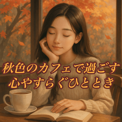 Peaceful Moments in an Autumn-Colored Café