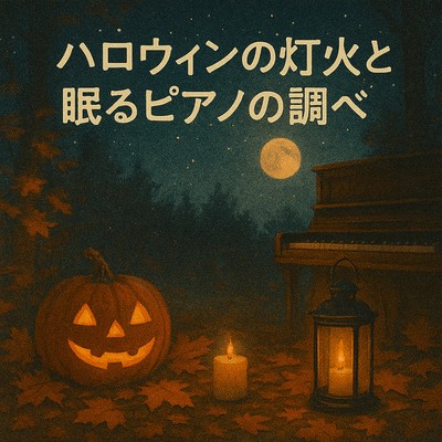 Piano Tune Sleeping with Halloween Lantern Lights