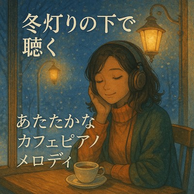 Warm Cafe Piano Melody Beneath Soft Winter Lights