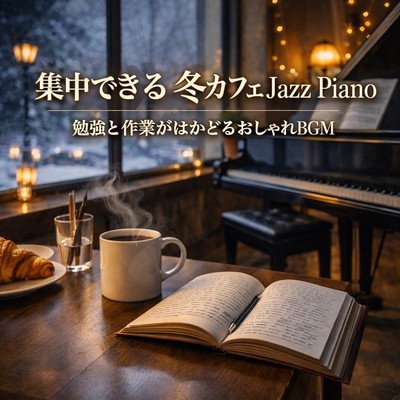 Winter Cafe Jazz Piano - Focus Study & Work BGM