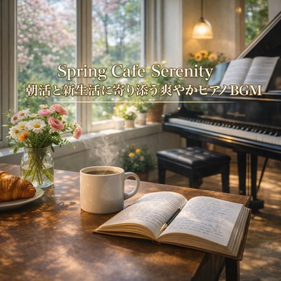 Spring Cafe Serenity - Fresh Piano for Study & Work