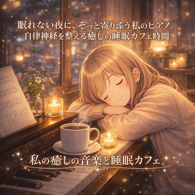 Gentle Piano for Sleepless Nights - Healing Sleep Cafe for Nervous System Reset