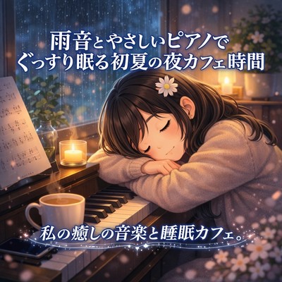 Early Summer Rain & Piano - Deep Sleep Cafe Night