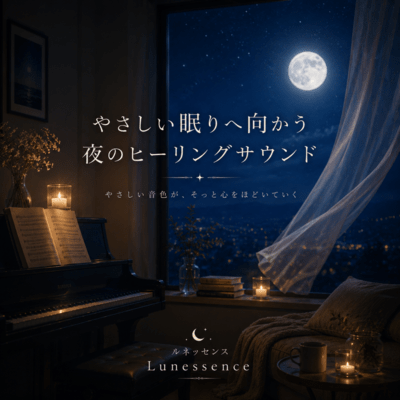 Healing night sounds leading to gentle sleep