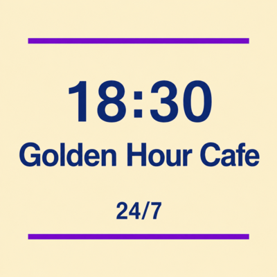 18:30 Golden Hour Cafe: Relax with Gentle Sunset and Jazz Piano