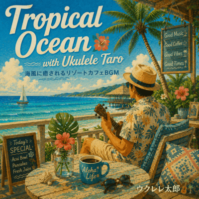 Tropical Ocean with Ukulele Taro Resort Café BGM by the Sea