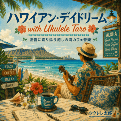 Hawaiian Daydream with Ukulele Taro Healing Seaside Café Music with Ocean Waves