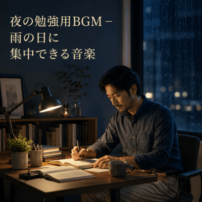 Night Study Music - Music for Focus on a Rainy Day