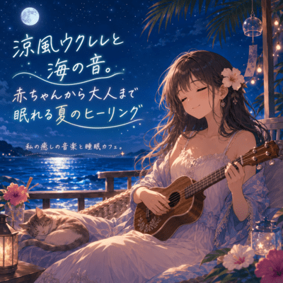 Ukulele & Ocean Sounds - Summer Sleep Healing for All Ages