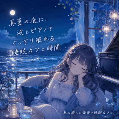 Summer Night Ocean Piano - Deep Sleep Cafe