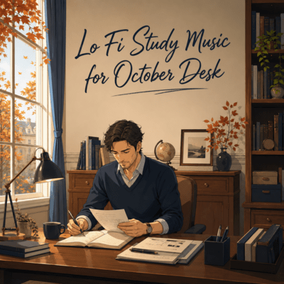 Lo Fi Study Music for October Desk
