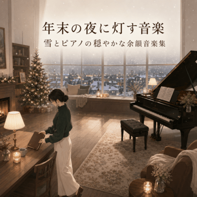 Year-End Night Lights Snowy Piano Afterglow Collection