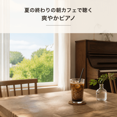 Refreshing Morning Cafe Piano at the End of Summer