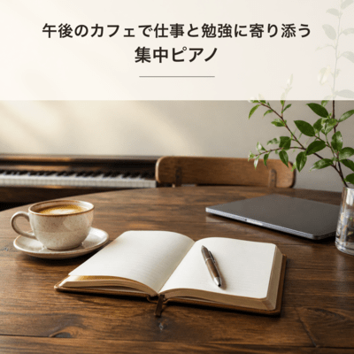 Focus Piano for Work and Study at an Afternoon Cafe