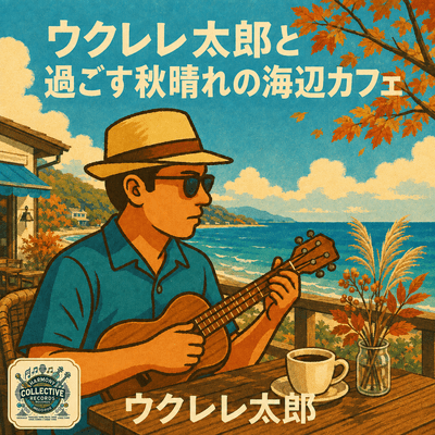 A Clear Autumn Day at the Seaside Cafe with Ukulele Taro