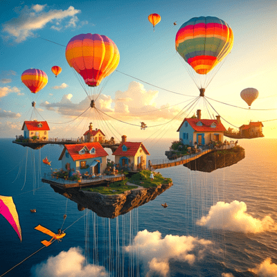 Aerial Village Carnival