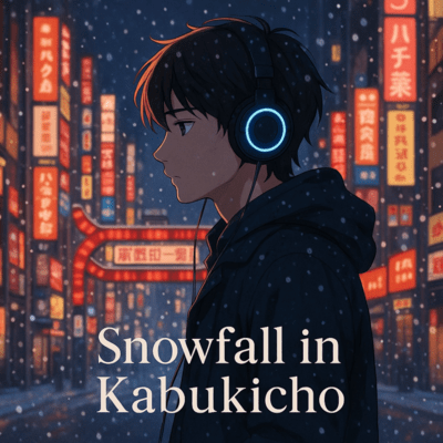 Snowfall in Kabukicho